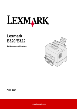 Lexmark E320 Manuel utilisateur