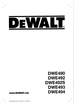 DeWalt DWE490-QS Manuel utilisateur