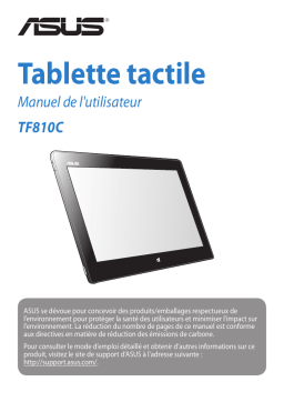 Asus TF810C Vivotab Manuel utilisateur