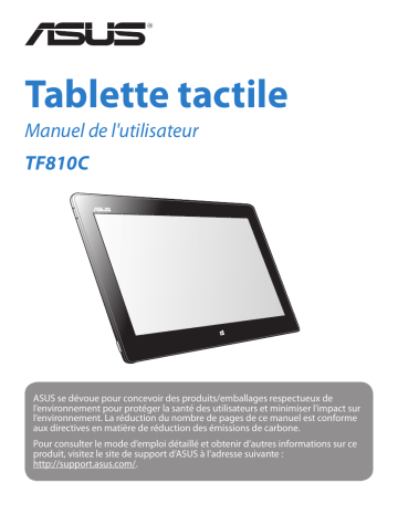 Manuel du propriétaire | Asus TF810C Vivotab Manuel utilisateur | Fixfr