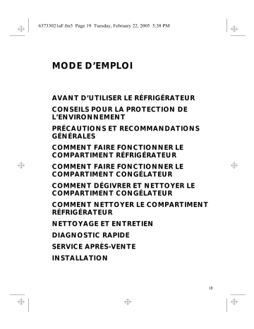 Manuel du propriétaire | Fagor FID-27 Manuel utilisateur | Fixfr