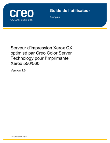 Xerox Color 550/560/570 Printer Mode d'emploi | Fixfr