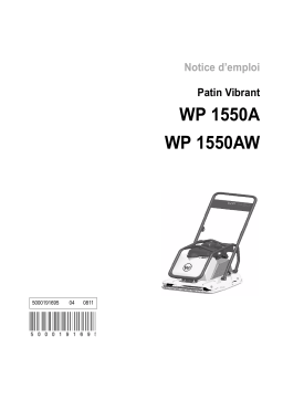 Wacker Neuson WP1550A Single direction Vibratory Plate Manuel utilisateur