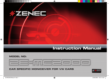 Manuel du propriétaire | ZENEC ZE-MC2000 Manuel utilisateur | Fixfr