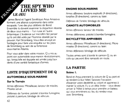 GAMES PC JAMES BOND-THE SPY WHO LOVED ME Manuel utilisateur