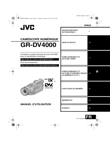 GR-DV4000 | Manuel du propriétaire | JVC GR DV4000 Manuel utilisateur | Fixfr