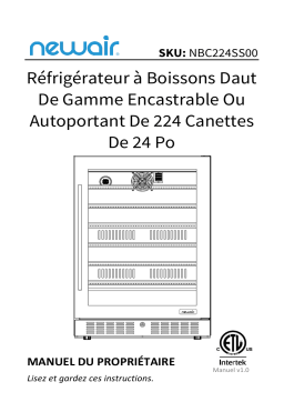 NewAir NBC224SS00 24” Built-in Premium 224 Can Beverage Fridge Manuel utilisateur