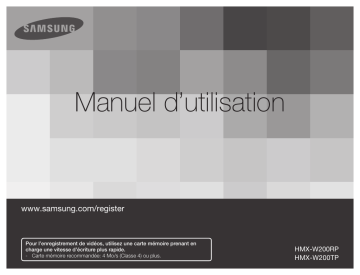 Mode d'emploi | Samsung HMX W200RP, W200TP Manuel utilisateur | Fixfr