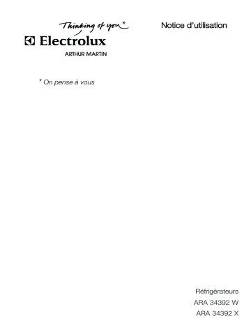 Manuel du propriétaire | ARTHUR MARTIN ARA34392X Manuel utilisateur | Fixfr