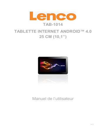 Mode d'emploi | Lenco Tab 1014 Manuel utilisateur | Fixfr