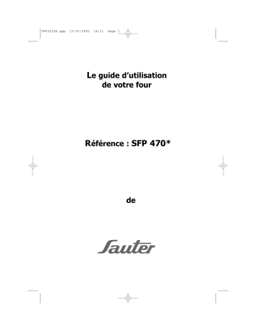 SFP470XF1 | Manuel du propriétaire | sauter SFP470WF1 Manuel utilisateur | Fixfr