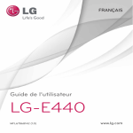 LG S&eacute;rie E440 Manuel utilisateur