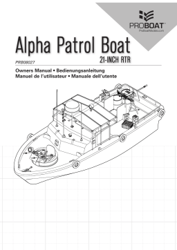 ProBoat Alpha Patrol Boat 21" Brushed RTR Manuel utilisateur