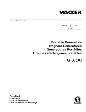 Wacker Neuson G3.3AI Portable Generator Manuel utilisateur | Fixfr