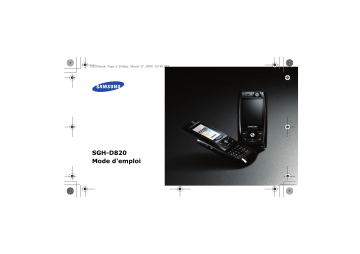 Samsung SGH-D820 Mode d'emploi | Fixfr