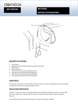 Domeos BAT10DOM Manuel utilisateur