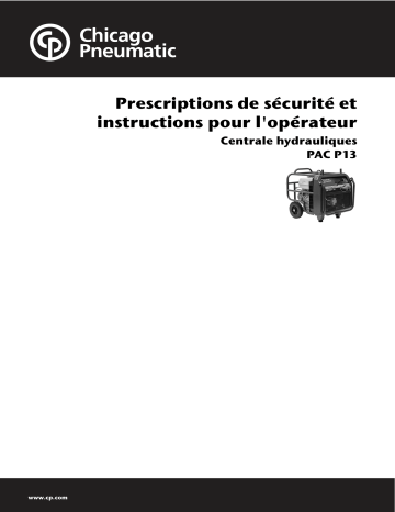 Mode d'emploi | Chicago Pneumatic PAC P13 Manuel utilisateur | Fixfr