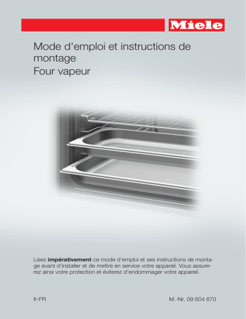 Manuel du propriétaire | Miele DG6401 Manuel utilisateur | Fixfr