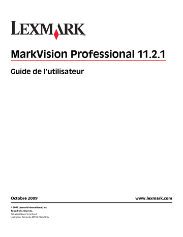 Manuel du propriétaire | Lexmark MARKVISION PROFESSIONAL Manuel utilisateur | Fixfr