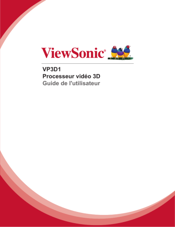 Manuel du propriétaire | ViewSonic VP3D1 Manuel utilisateur | Fixfr