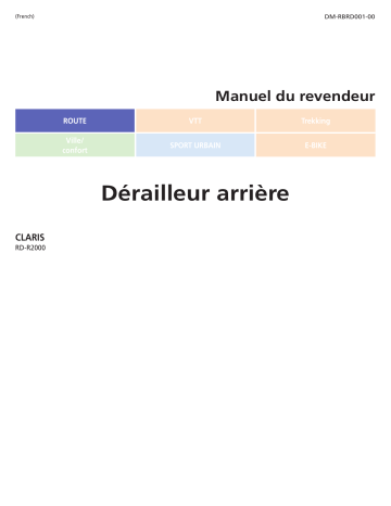 Shimano RD-R2000 Dérailleur arrière Manuel utilisateur | Fixfr