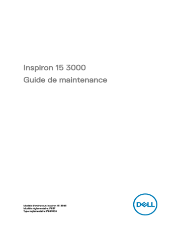 Dell Inspiron 15 3565 laptop Manuel utilisateur | Fixfr