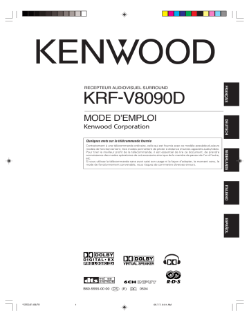 Manuel du propriétaire | Kenwood KRF-V8090D Manuel utilisateur | Fixfr