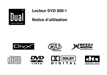 Manuel du propriétaire | Dual DVD 800-1 Manuel utilisateur | Fixfr