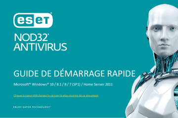 ESET NOD32 Antivirus Guide de démarrage rapide | Fixfr