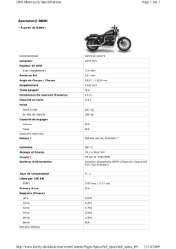 HARLEY-DAVIDSON SPORTSTER 883R Manuel utilisateur