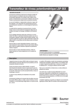 Baumer LSP Level measurement Manuel utilisateur
