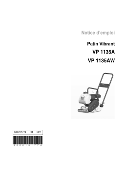 Wacker Neuson VP1135AW Single direction Vibratory Plate Manuel utilisateur