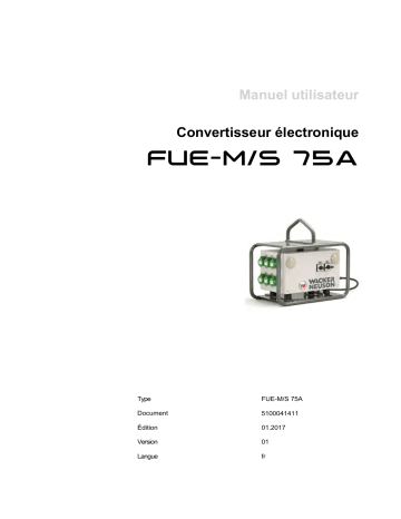 FUE M/S 75A 6CEE-32A | Wacker Neuson FUE-M/S 75A 4CEE-32A Portable Frequency Converter Manuel utilisateur | Fixfr