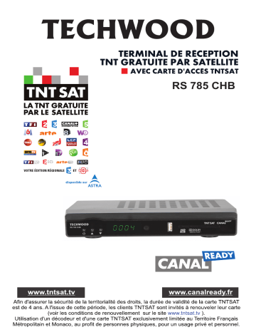 Teleco IB-TECHWOOD-RS785CHB ricevitore Manuel utilisateur | Fixfr