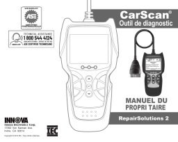 Innova 5410 CarScan Diagnostics Manuel utilisateur