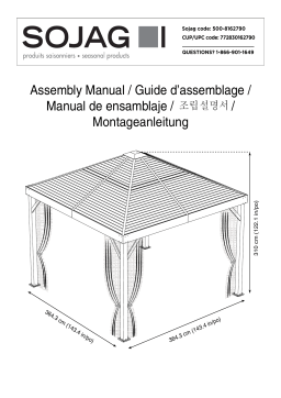 Sojag 12 ft. x 12 ft. Wood South Beach Gazebo Manuel utilisateur