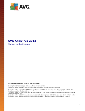 Mode d'emploi | AVG Anti-Virus 2013 Manuel utilisateur | Fixfr