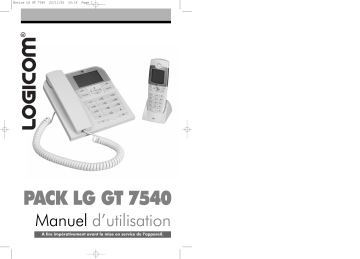 Manuel du propriétaire | ORANGE PACK LG GT 7540 Manuel utilisateur | Fixfr
