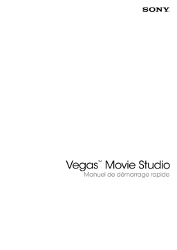 Sony Vegas Movie Studio 10 Manuel utilisateur