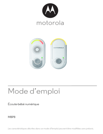 Manuel du propriétaire | Motorola MBP8 Manuel utilisateur | Fixfr