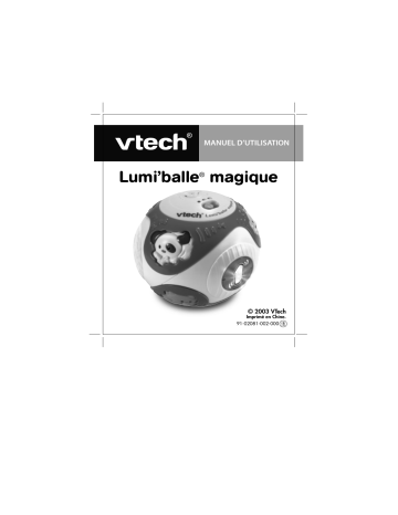 Manuel du propriétaire | VTech LUMI BALLE MAGIQUE Manuel utilisateur | Fixfr