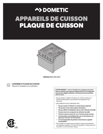 Mode d'emploi | Dometic R31, S31 Series Manuel utilisateur | Fixfr