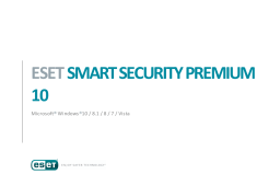 ESET Smart Security 10 Premium Manuel utilisateur