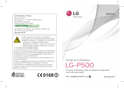 LG P500 Manuel utilisateur