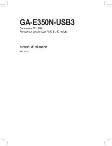 Manuel du propriétaire | Gigabyte GA-E350N-USB3 Manuel utilisateur | Fixfr