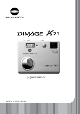 KONICA Dimage X21 Mode d'emploi