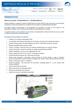 Optimus IPEVIA 2L CENTRAL IP PARA 2 LECTORES ETHERNET POE Manuel utilisateur