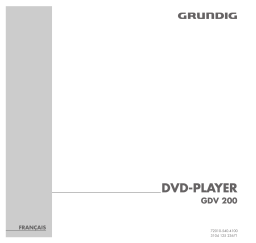 Grundig GDV 200 Manuel utilisateur