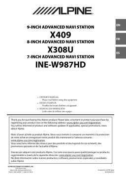 Alpine Electronics INE-W987HD Manuel utilisateur