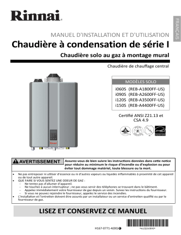 Mode d'emploi | Rinnai REB-A2600FF-US Manuel utilisateur | Fixfr